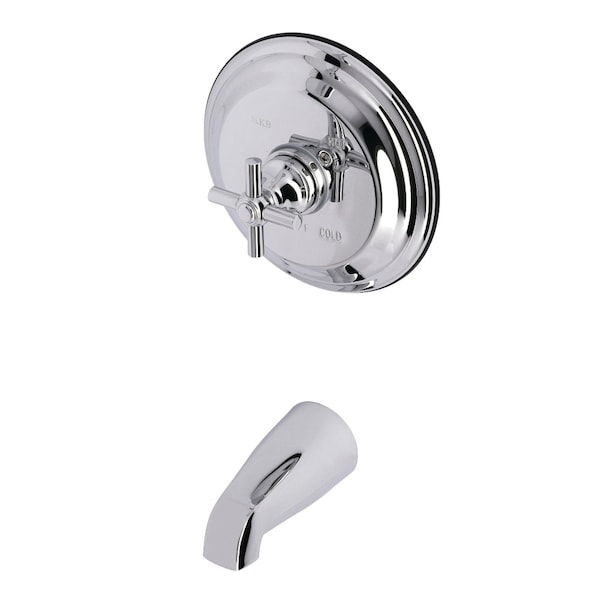 Tub and Shower Faucet, 2, Wall Mount, Polished Chrome